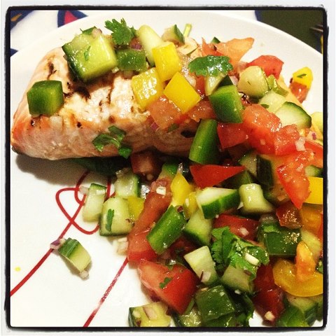 2013 October 29 Salmon &amp; Raw Salsa