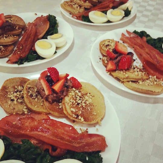 Buckwheat Pancakes with Blueberry Dressing